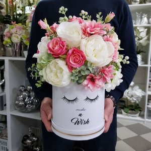 Flowerbox róże w pudełku Donna premium make a wish