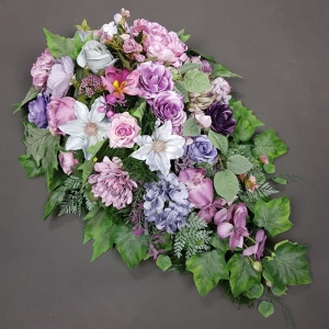 Kompozycja nagrobna duża fiolet/róż