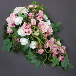 Kompozycja nagrobna mała jasny róż