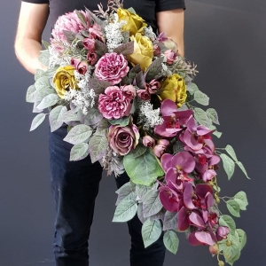 Kompozycja nagrobna stroik na grób Manilla jesień zieleń K10