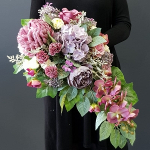 Kompozycja nagrobna stroik na grób Manilla jesień róż R18 