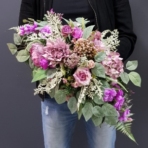 Kompozycja nagrobna stroik na grób Manilla jesień róż