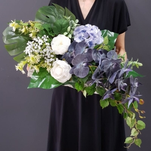 Kompozycja nagrobna stroik exotic orchidea Lagos 80cm blue