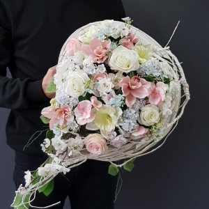 Wiosenna kompozycja nagrobna kropla Tiara 60cm