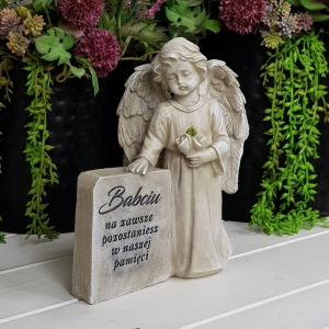Anioł figurka dekoracja nagrobna wz.7 "Babciu"