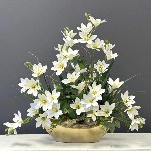 Magnolia biała magnolie silikon kompozycja kwiatowa Zaria