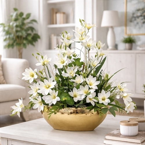 Magnolia biała magnolie silikon kompozycja kwiatowa Zaria