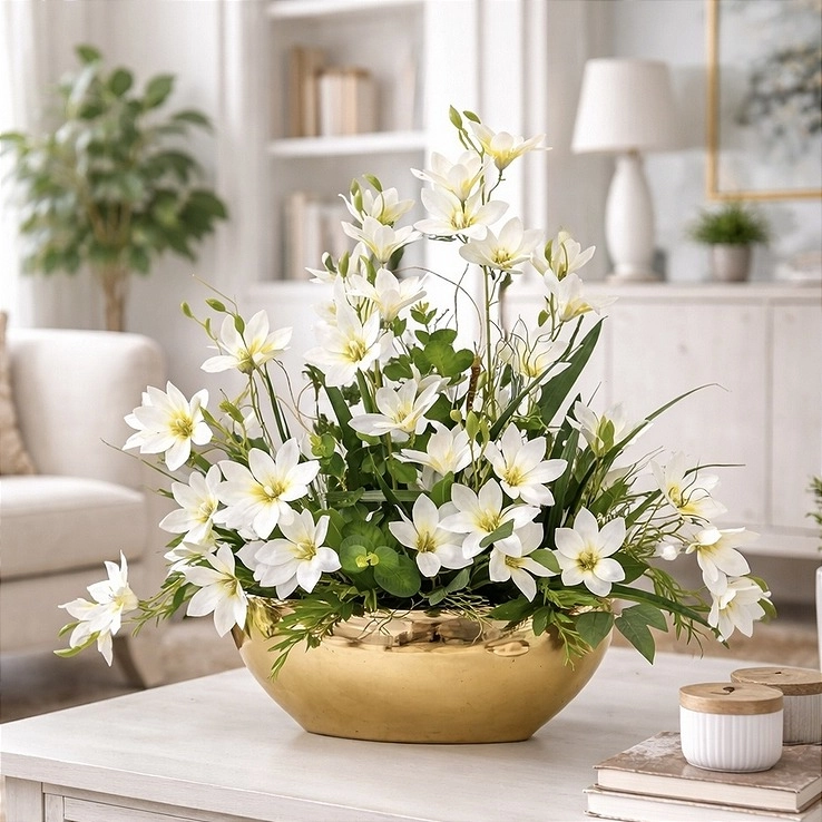 Magnolia biała magnolie silikon kompozycja kwiatowa Zaria