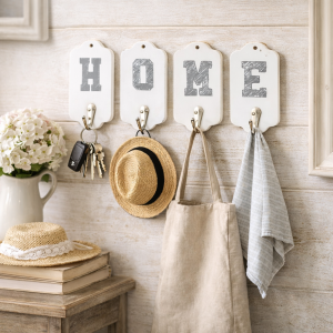 Wieszak drewno kpl. 4 szt. HOME
