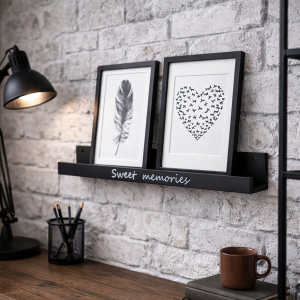 Półka czarna drewno Sweet Memories