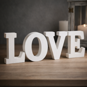 Litery pojedyncze napis LOVE duży