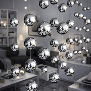 Girlanda kule silver 10cm 5 szt. wz.1