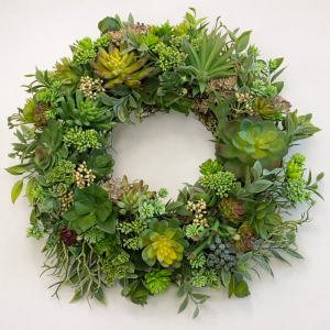 Wianek na drzwi kominek kaktusy sukulenty Milde wz.1