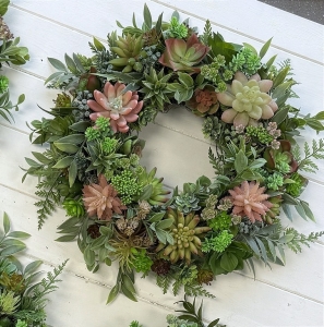 Wianek na stół drzwi kominek kaktusy sukulenty Milde wz.4