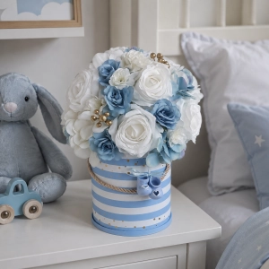 Flowerbox pastelowy baby boy blue M