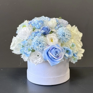 Flower Box dla dziecka – wyjątkowy prezent na narodziny, chrzest i roczek Blue L